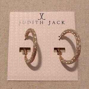 Judith Jack | Earrings | Judith Jack Pave Gold Hoop Earrings